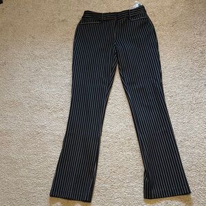 Express Mid Rise Black and White Striped Pants